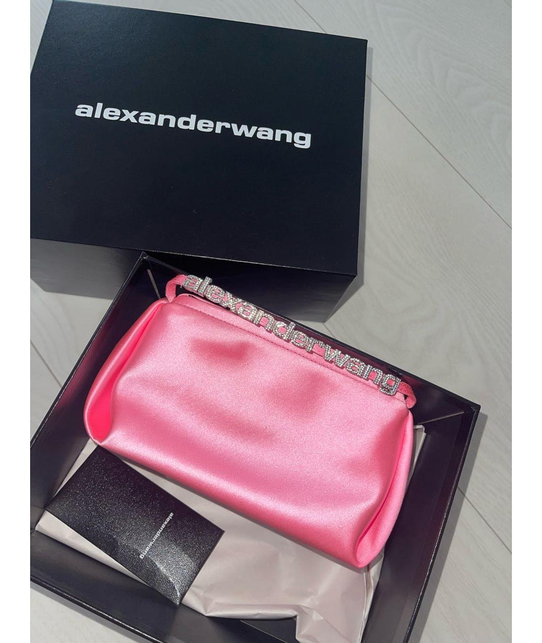 ALEXANDER WANG Розовая шелковая сумка с короткими ручками, фото 2