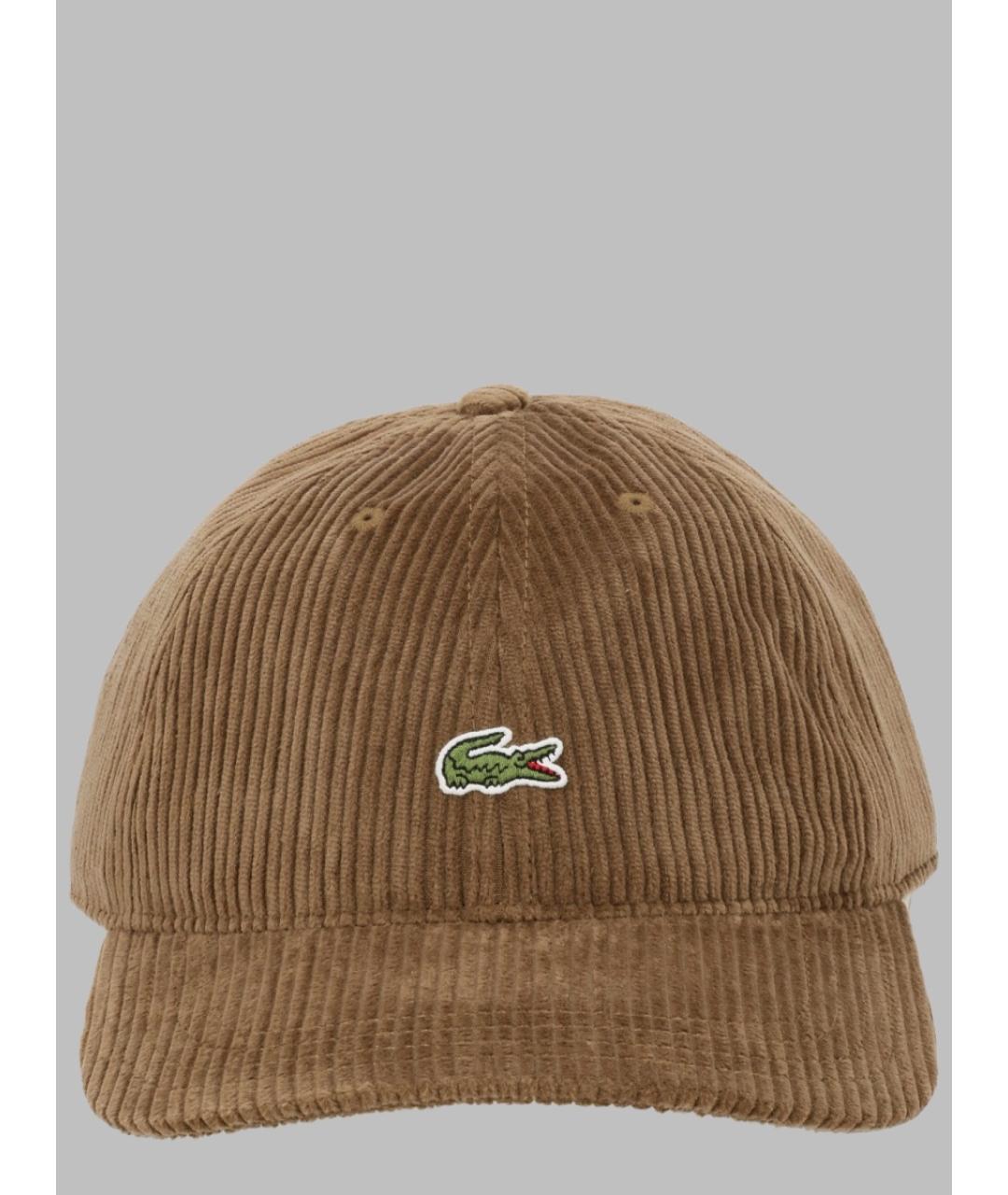 LACOSTE Бежевая хлопковая кепка/бейсболка, фото 3