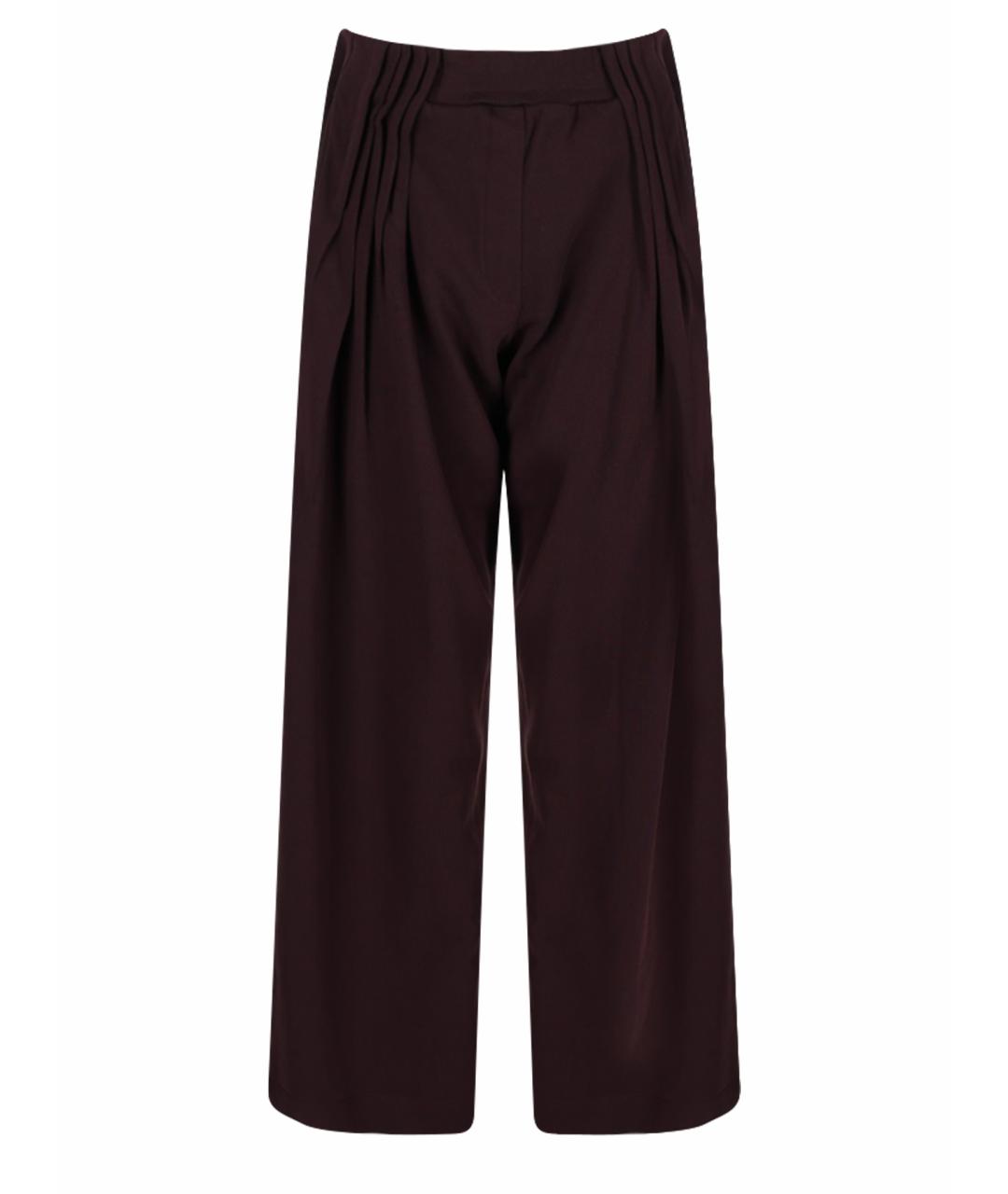 DRIES VAN NOTEN Бордовые прямые брюки, фото 1