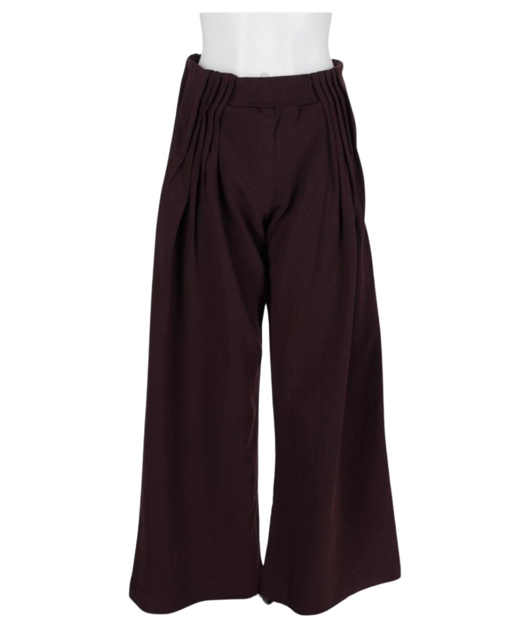 DRIES VAN NOTEN Бордовые прямые брюки, фото 3
