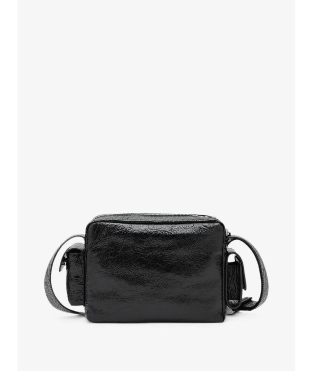 BALENCIAGA Черная кожаная сумка на плечо, фото 4