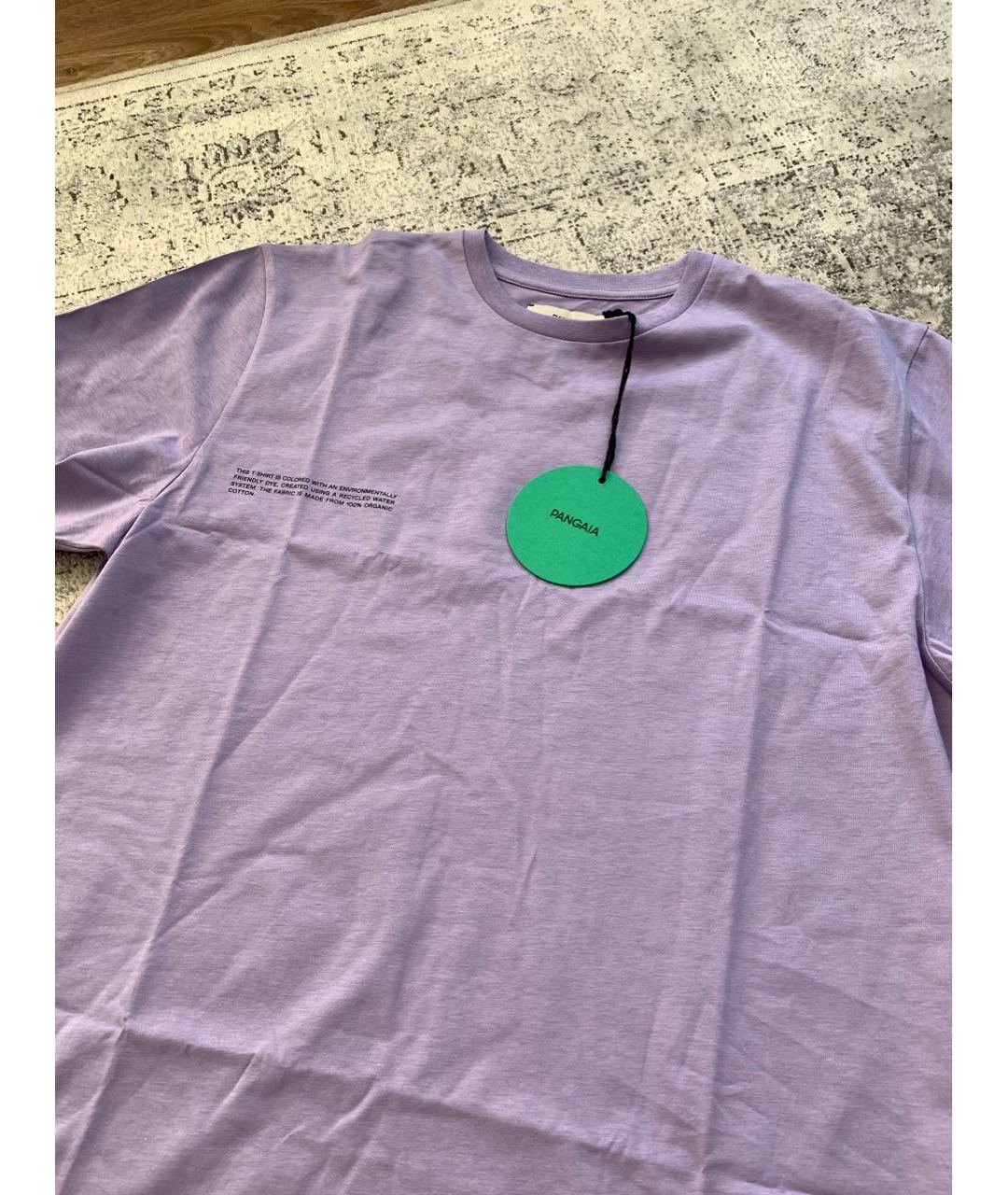 THE PANGAIA Фиолетовая хлопковая футболка, фото 3