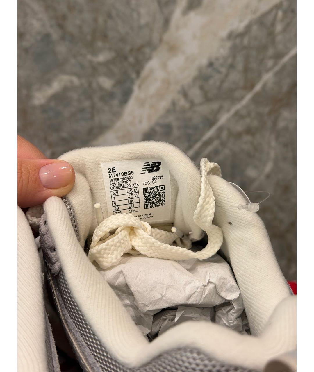 NEW BALANCE Серые текстильные кроссовки, фото 5