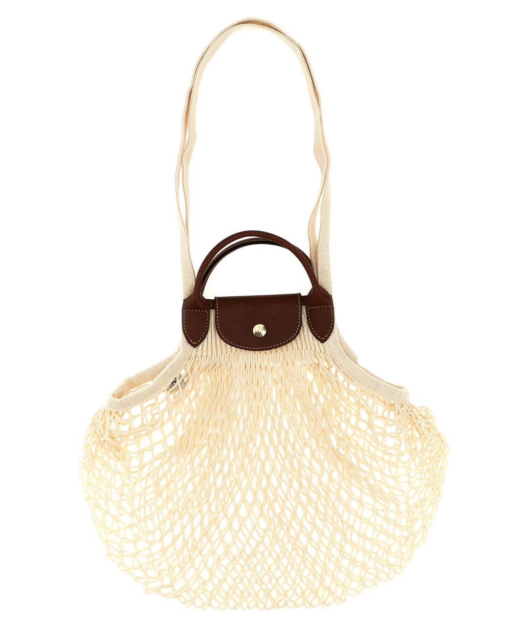 LONGCHAMP Бежевая хлопковая сумка через плечо, фото 1