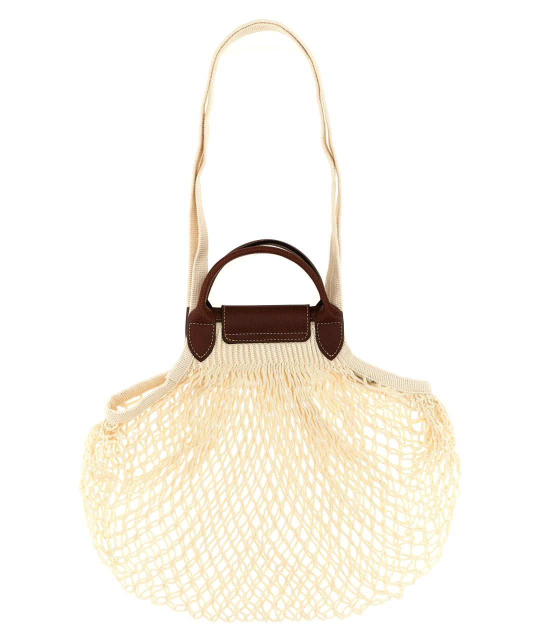 LONGCHAMP Бежевая хлопковая сумка через плечо, фото 2
