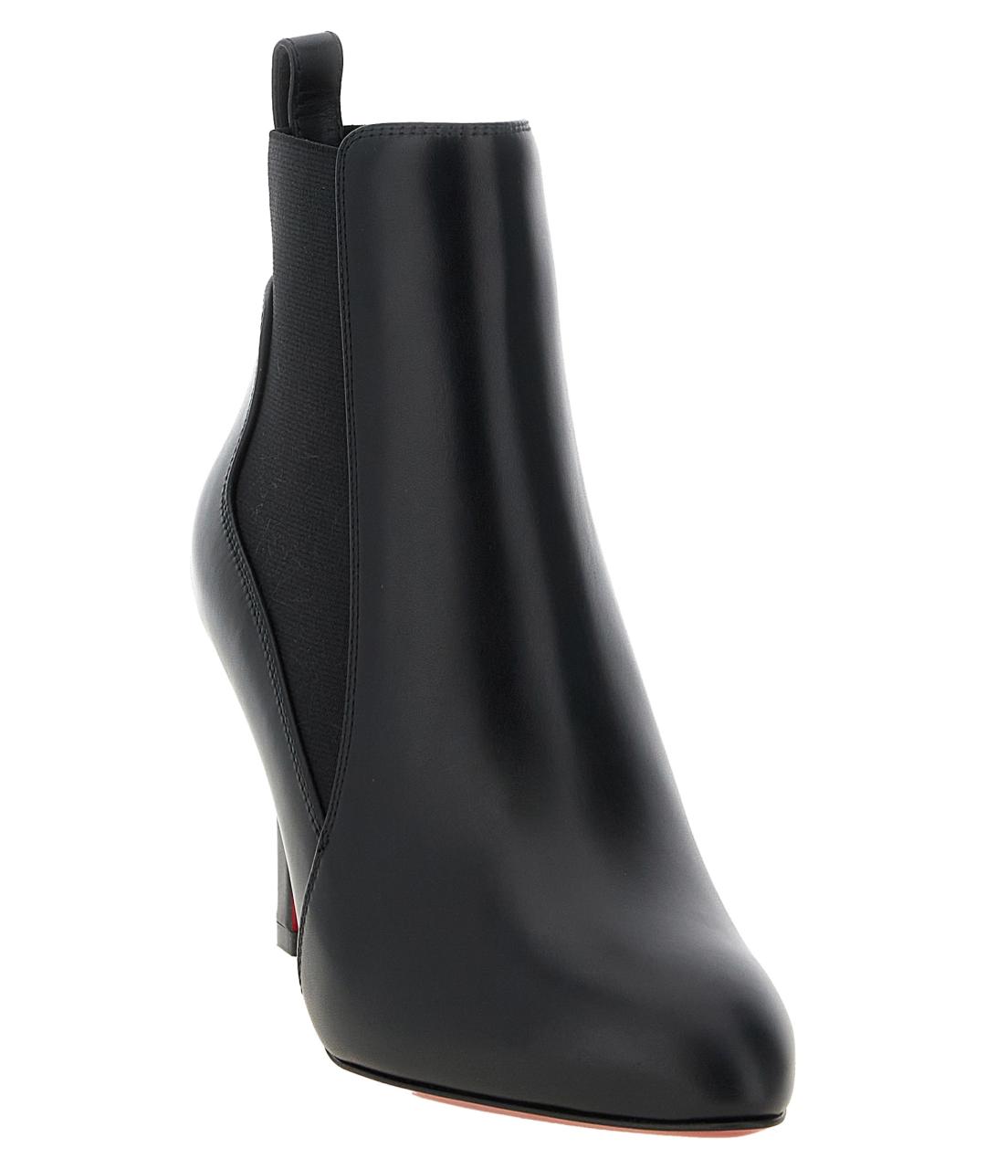 CHRISTIAN LOUBOUTIN Черные кожаные ботильоны, фото 2