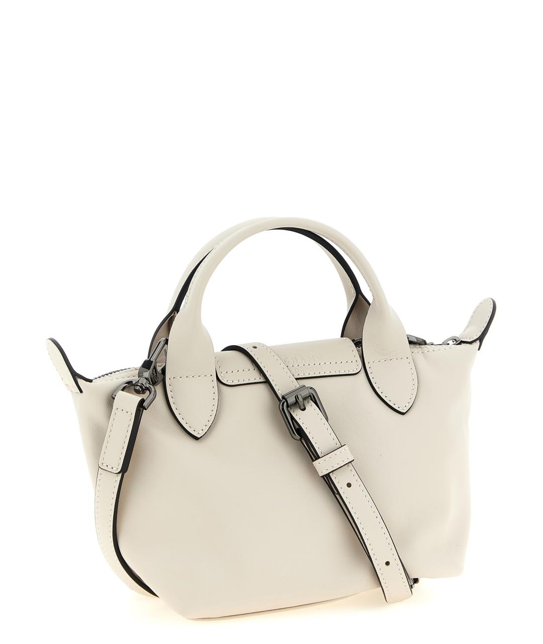 LONGCHAMP Белая кожаная сумка тоут, фото 2