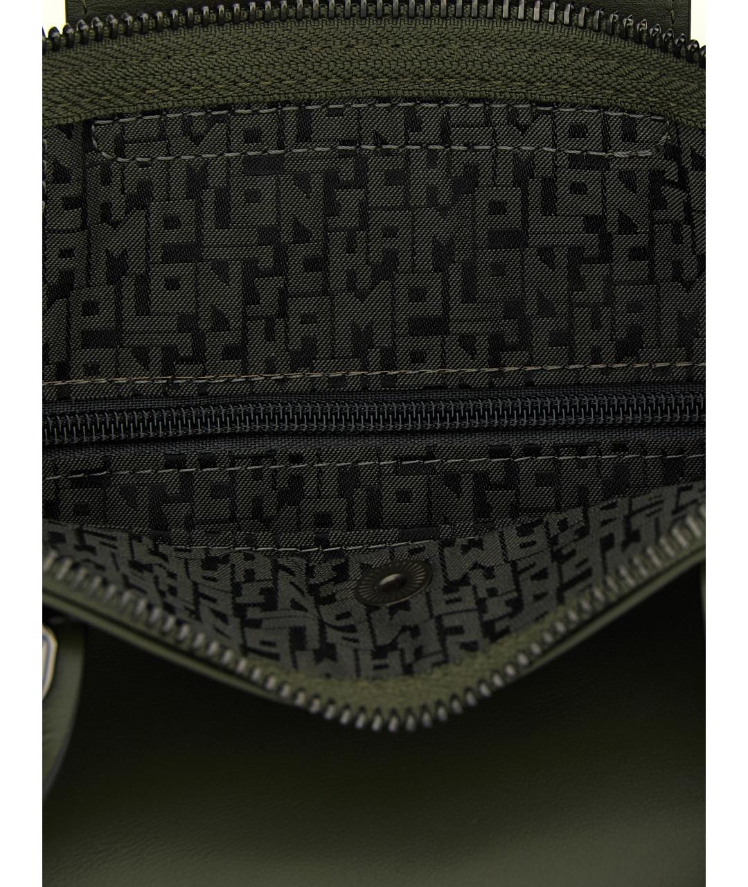 LONGCHAMP Зеленая кожаная сумка тоут, фото 4