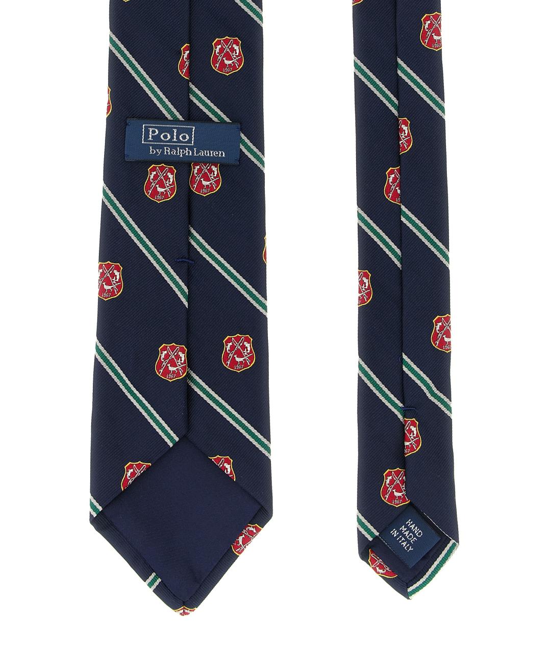 POLO RALPH LAUREN Синий шелковый галстук, фото 2