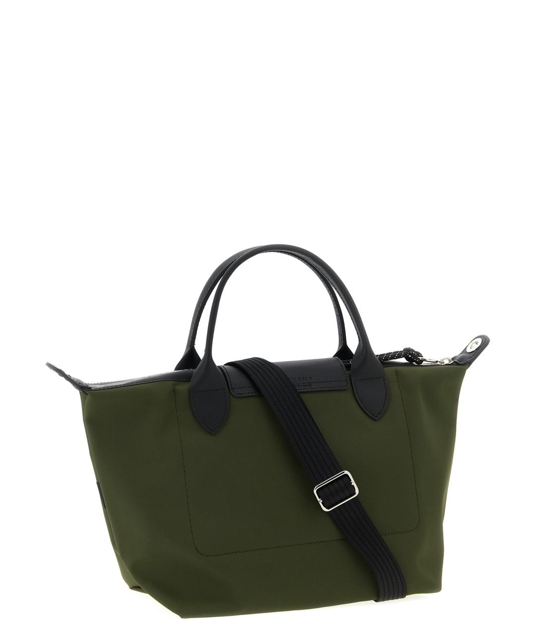 LONGCHAMP Зеленая нейлоновая сумка тоут, фото 2