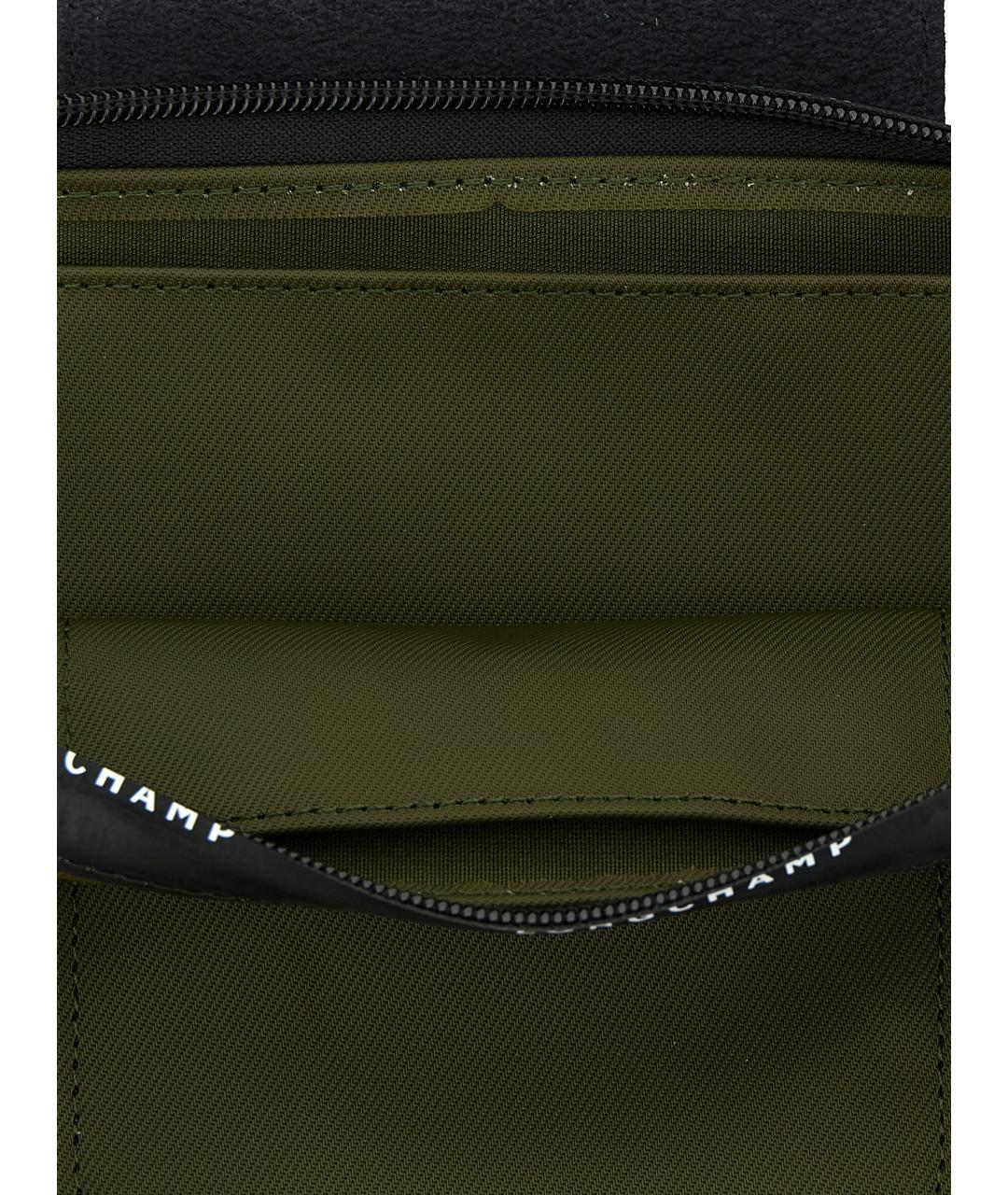 LONGCHAMP Зеленая нейлоновая сумка тоут, фото 4