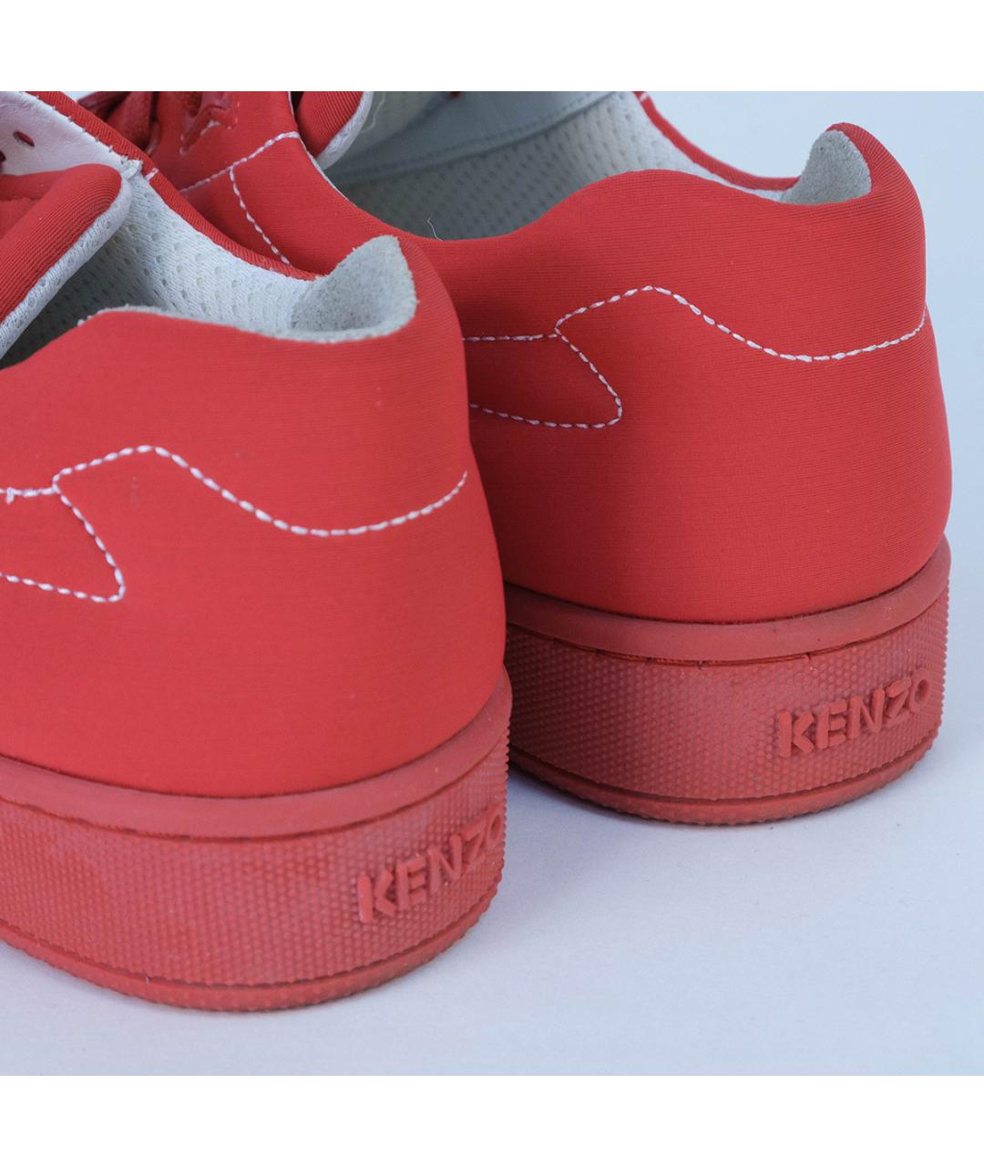 KENZO Красные текстильные кеды, фото 6