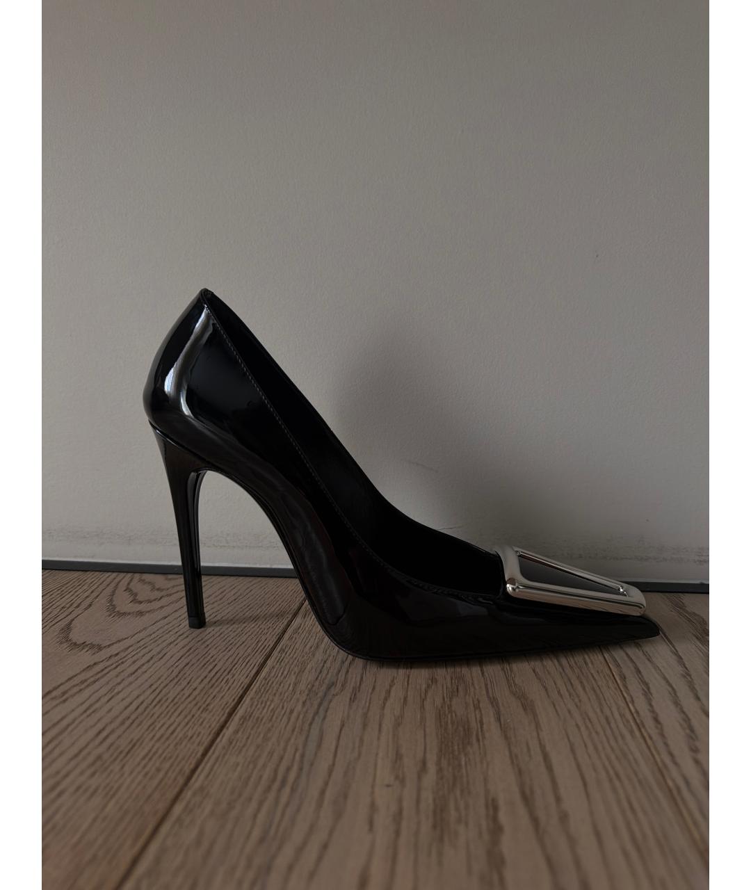 SAINT LAURENT Черные туфли из лакированной кожи, фото 6