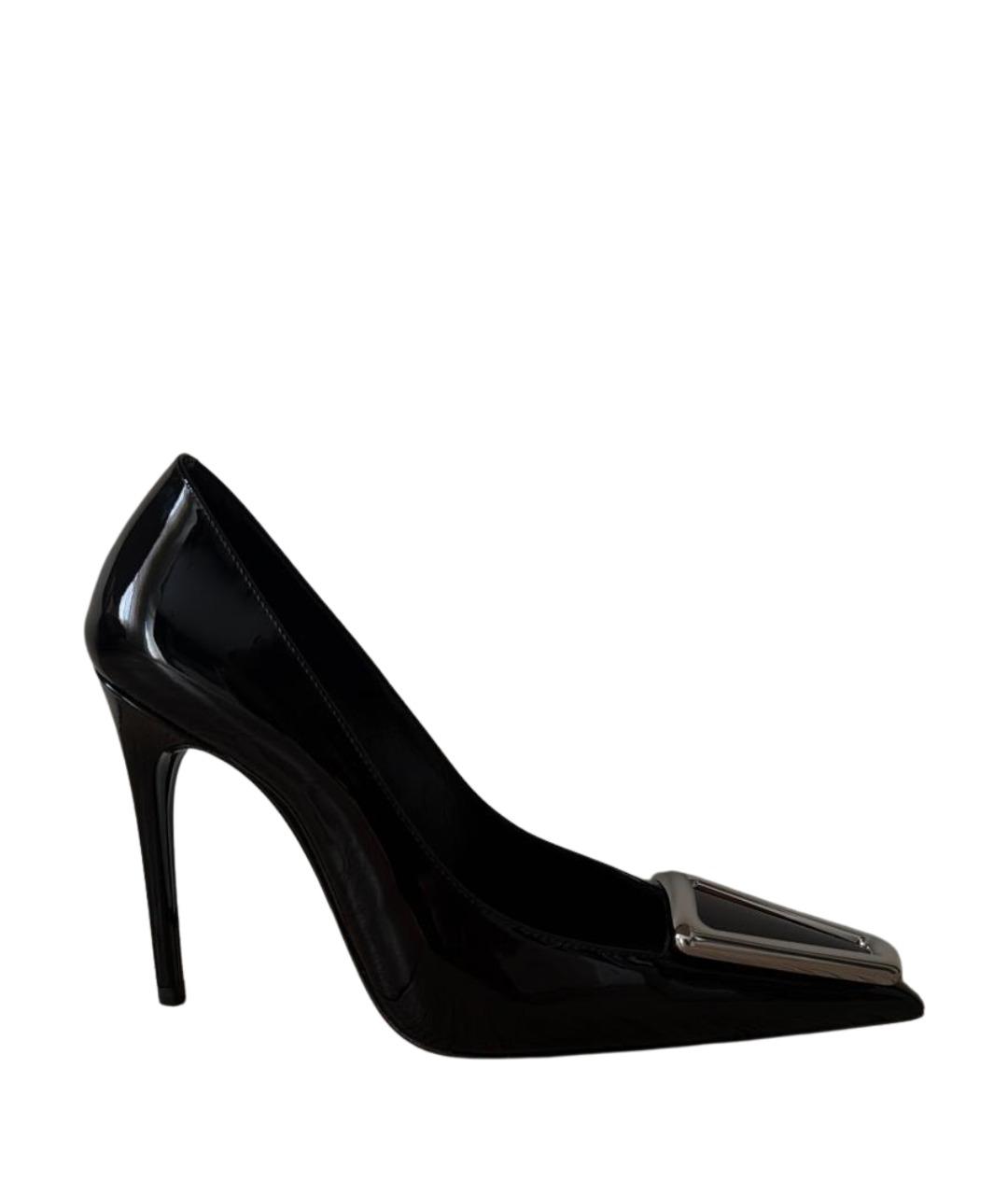SAINT LAURENT Черные туфли из лакированной кожи, фото 1