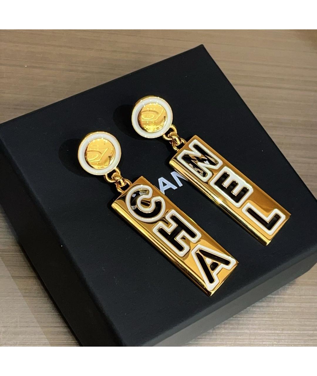 CHANEL Золотые серьги, фото 2