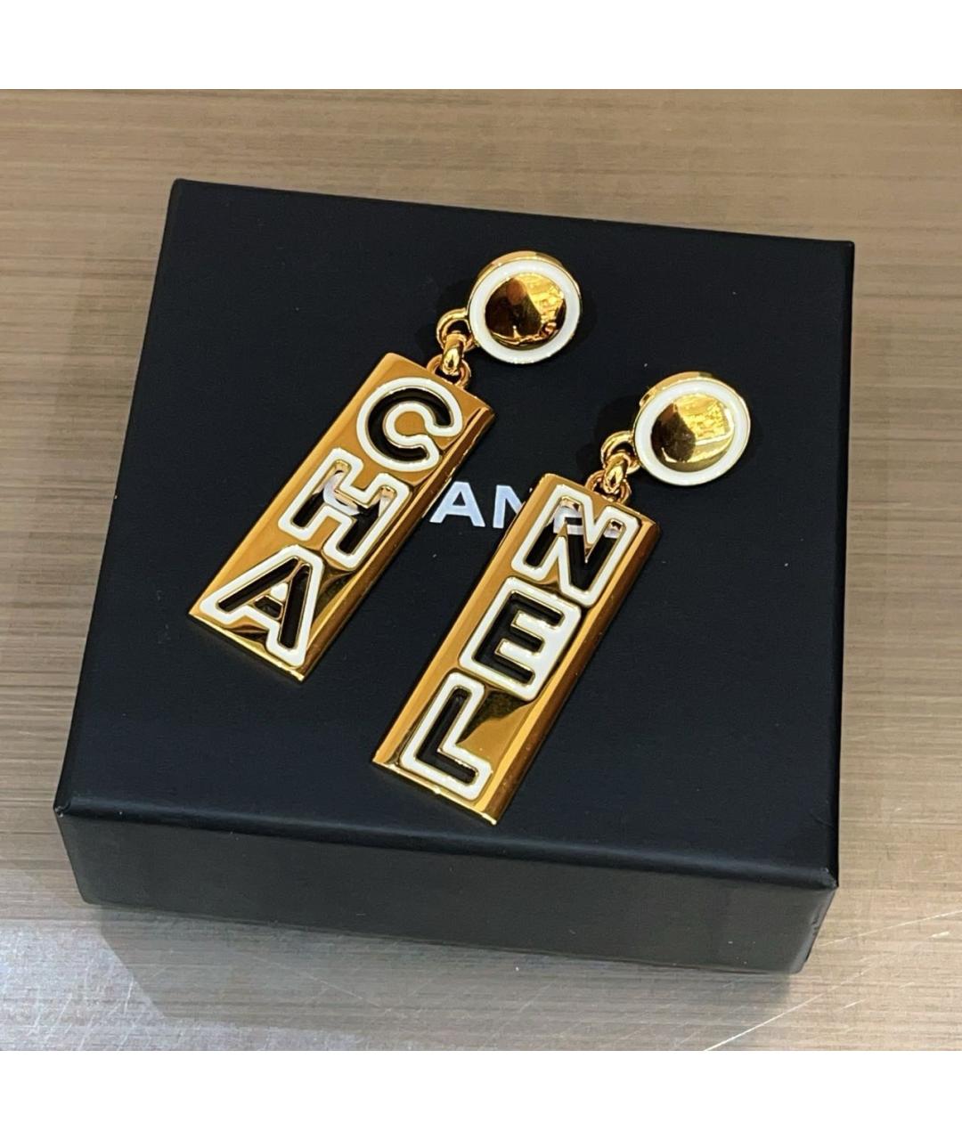CHANEL Золотые серьги, фото 3