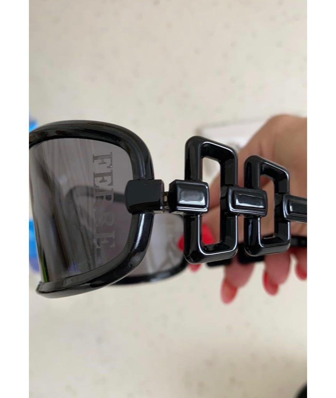 GIANFRANCO FERRE Черные пластиковые солнцезащитные очки, фото 3