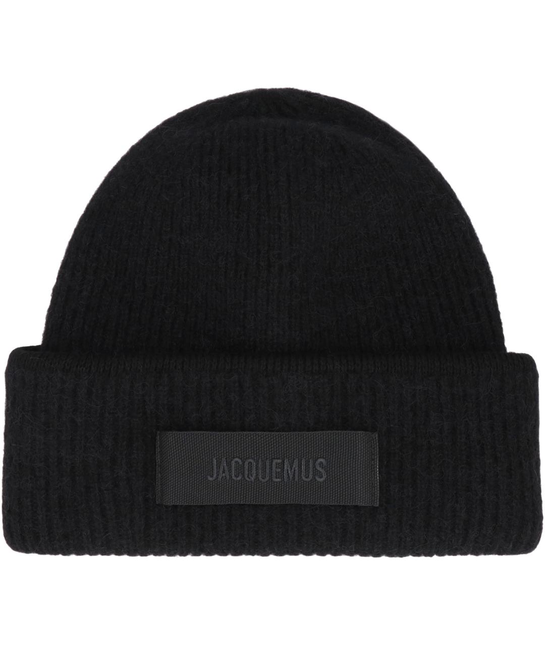 JACQUEMUS Черная шерстяная шапка, фото 1