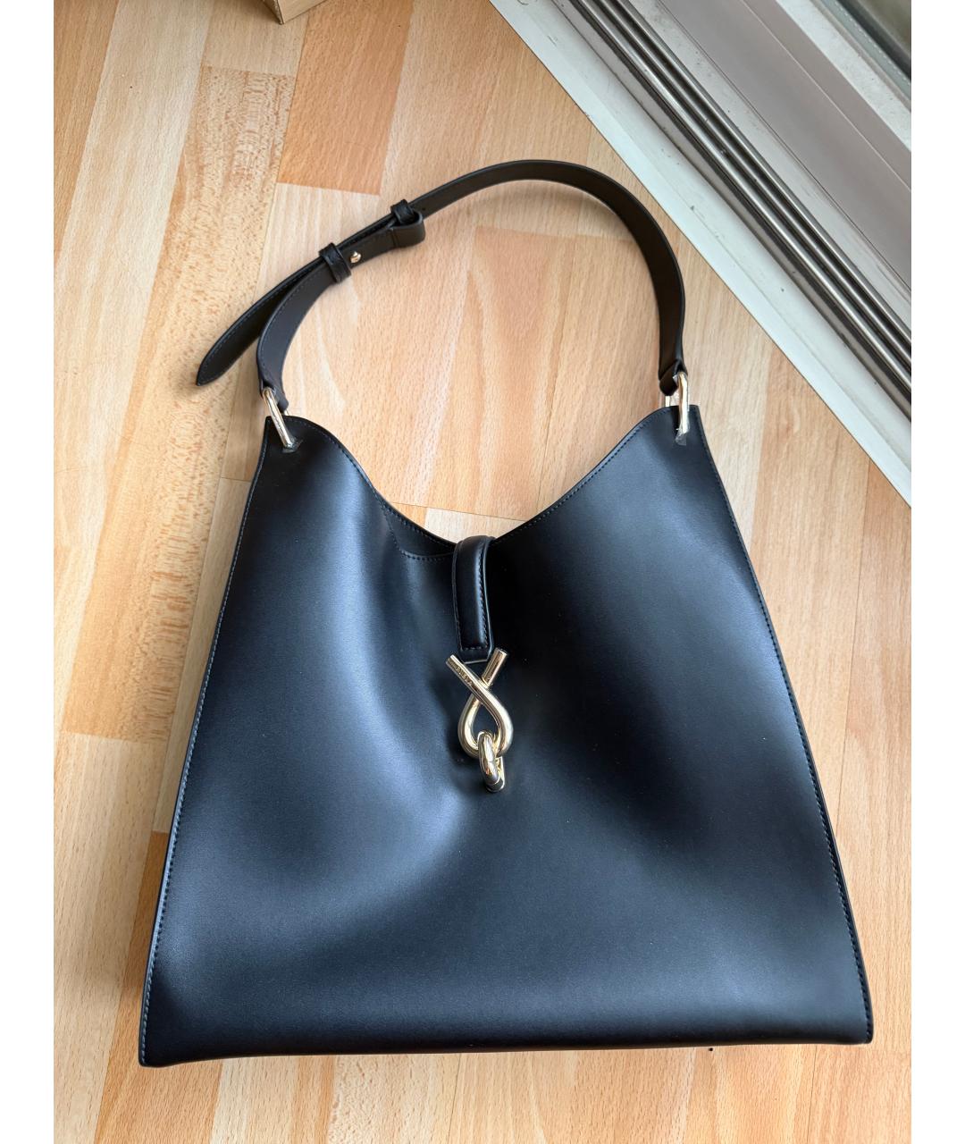 FURLA Черная кожаная сумка с короткими ручками, фото 6