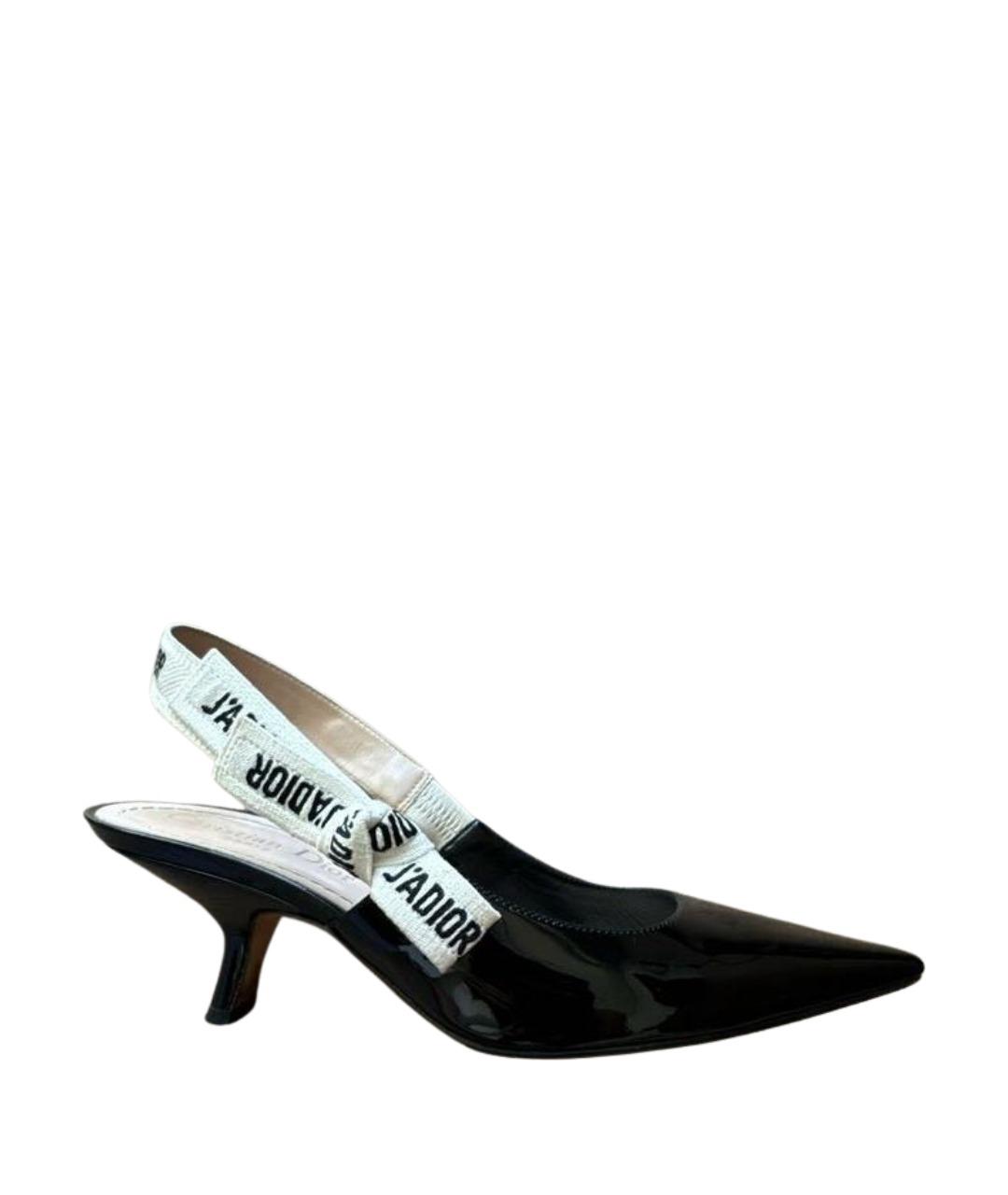 CHRISTIAN DIOR Черные кожаные туфли, фото 1