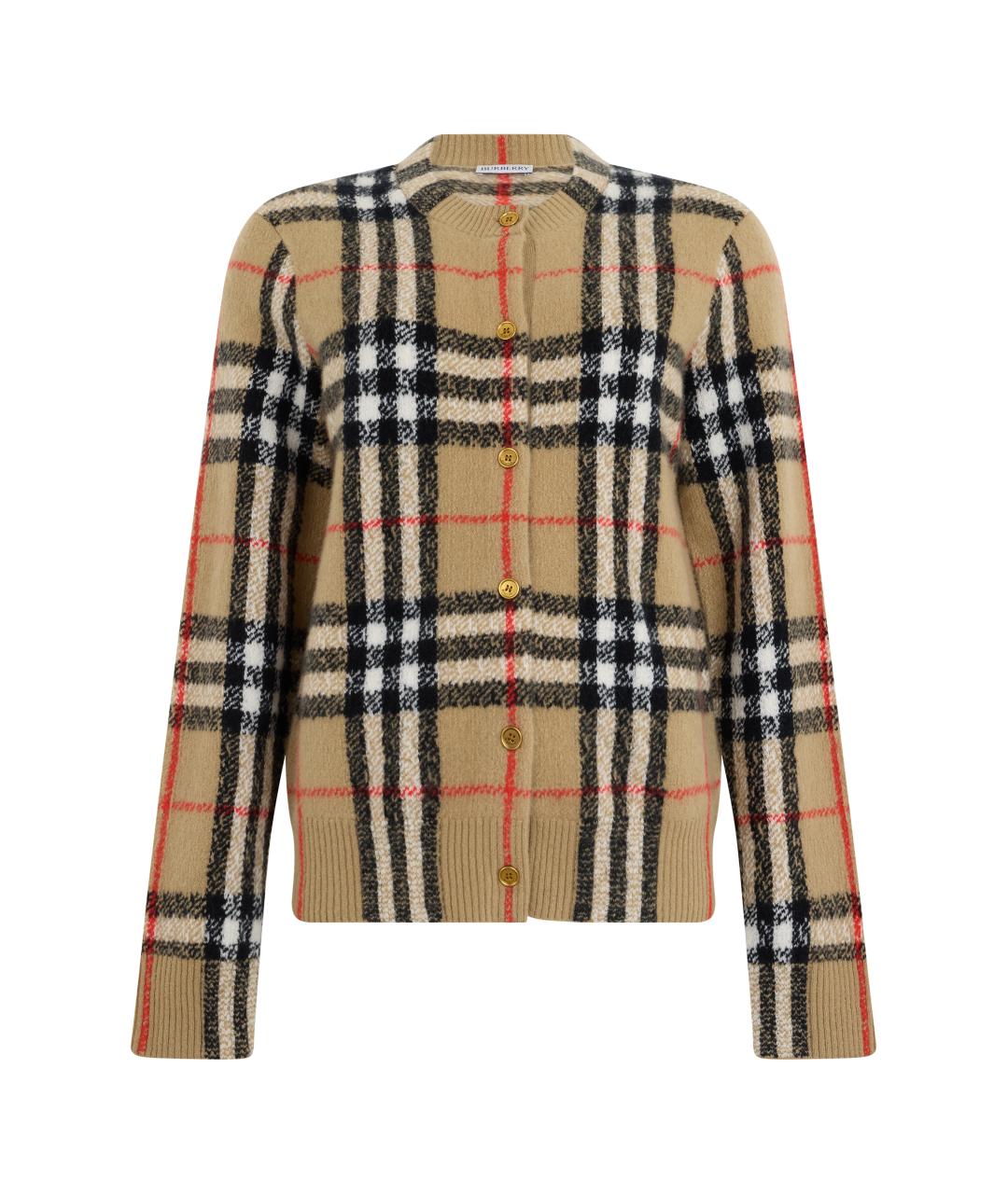 BURBERRY Бежевый кашемировый кардиган, фото 1