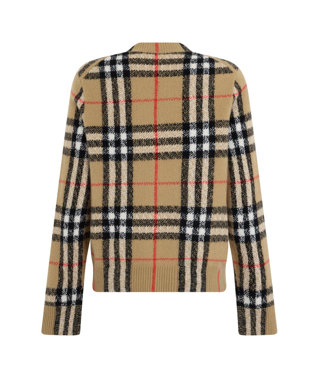 BURBERRY Бежевый кашемировый кардиган, фото 2