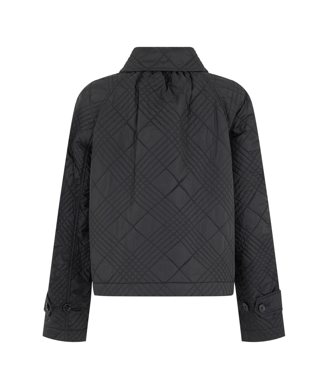 BURBERRY Черная полиамидовая куртка, фото 2