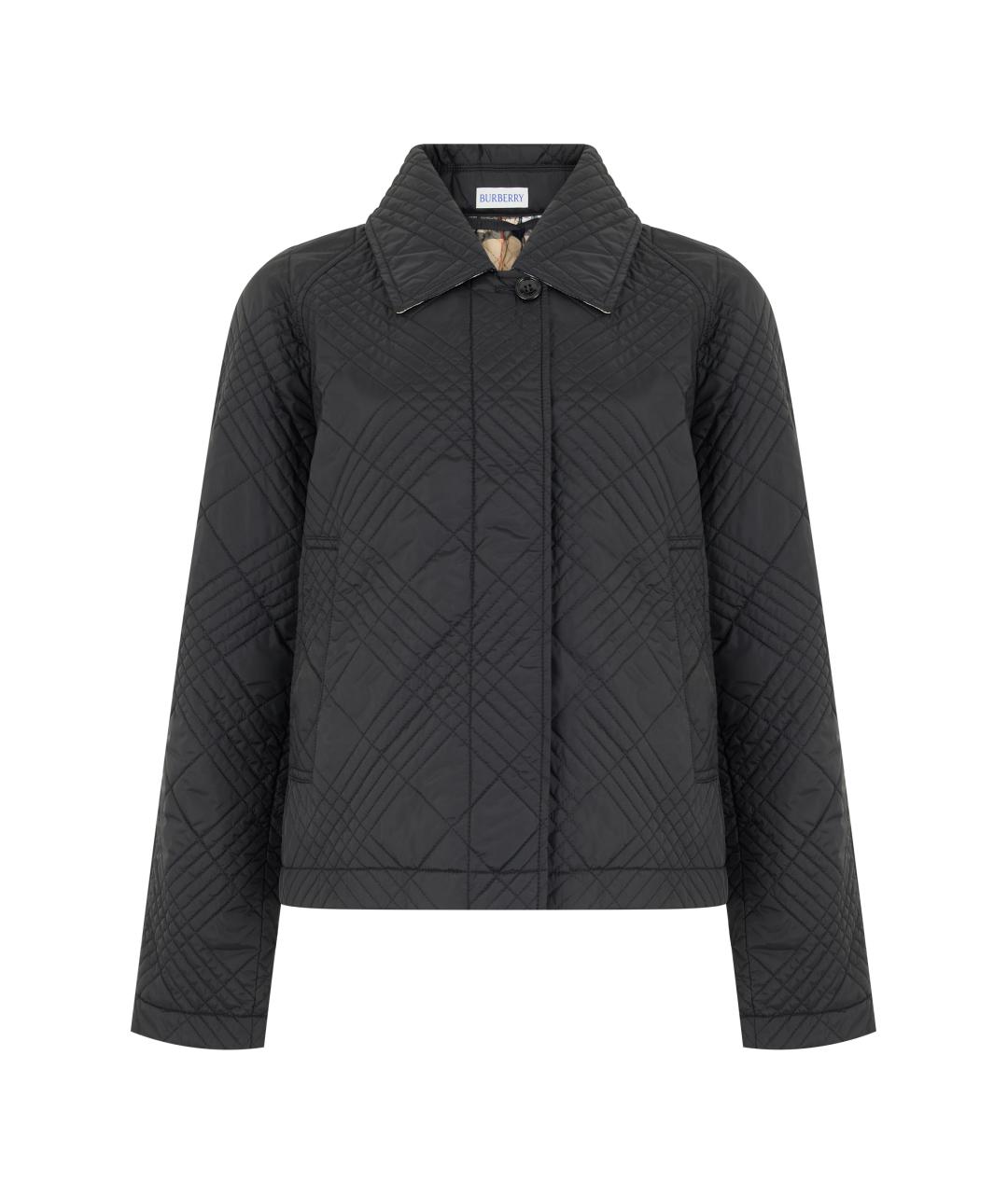 BURBERRY Черная полиамидовая куртка, фото 1