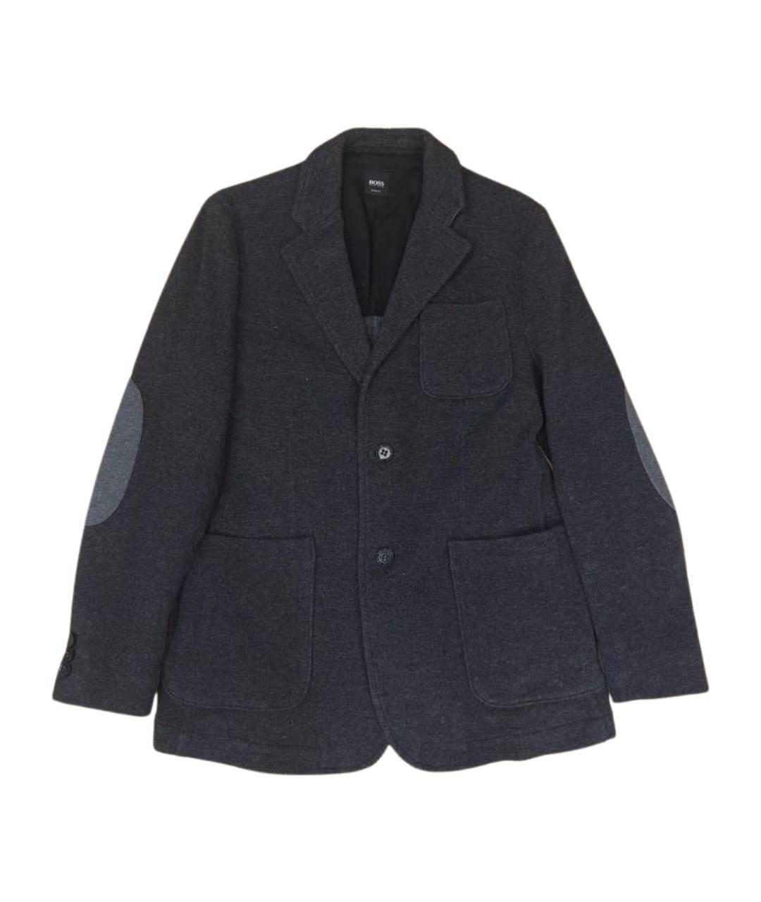 HUGO BOSS Антрацитовый шерстяной пиджак, фото 1