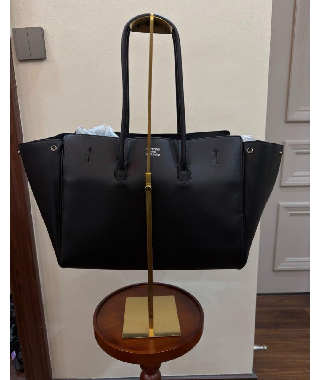 BALENCIAGA Черная кожаная сумка через плечо, фото 3