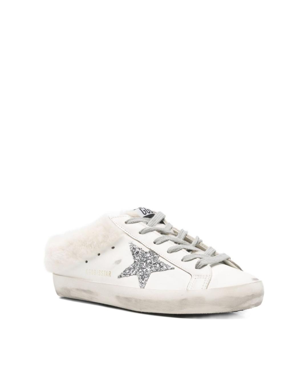 GOLDEN GOOSE Белые кожаные кеды, фото 3