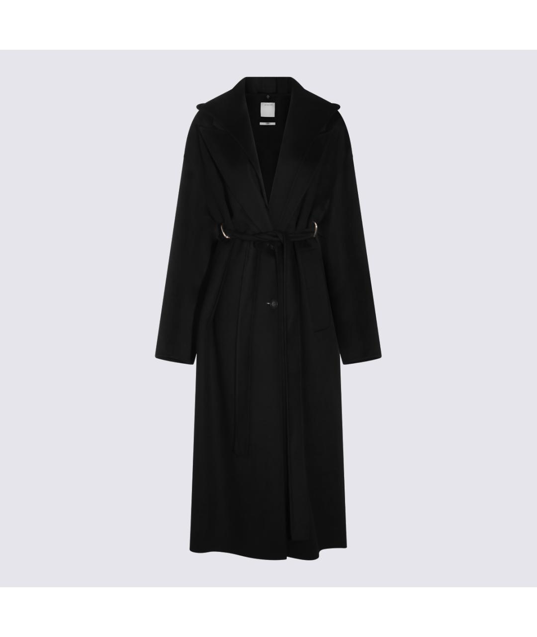 SPORTMAX Черное шерстяное пальто, фото 3