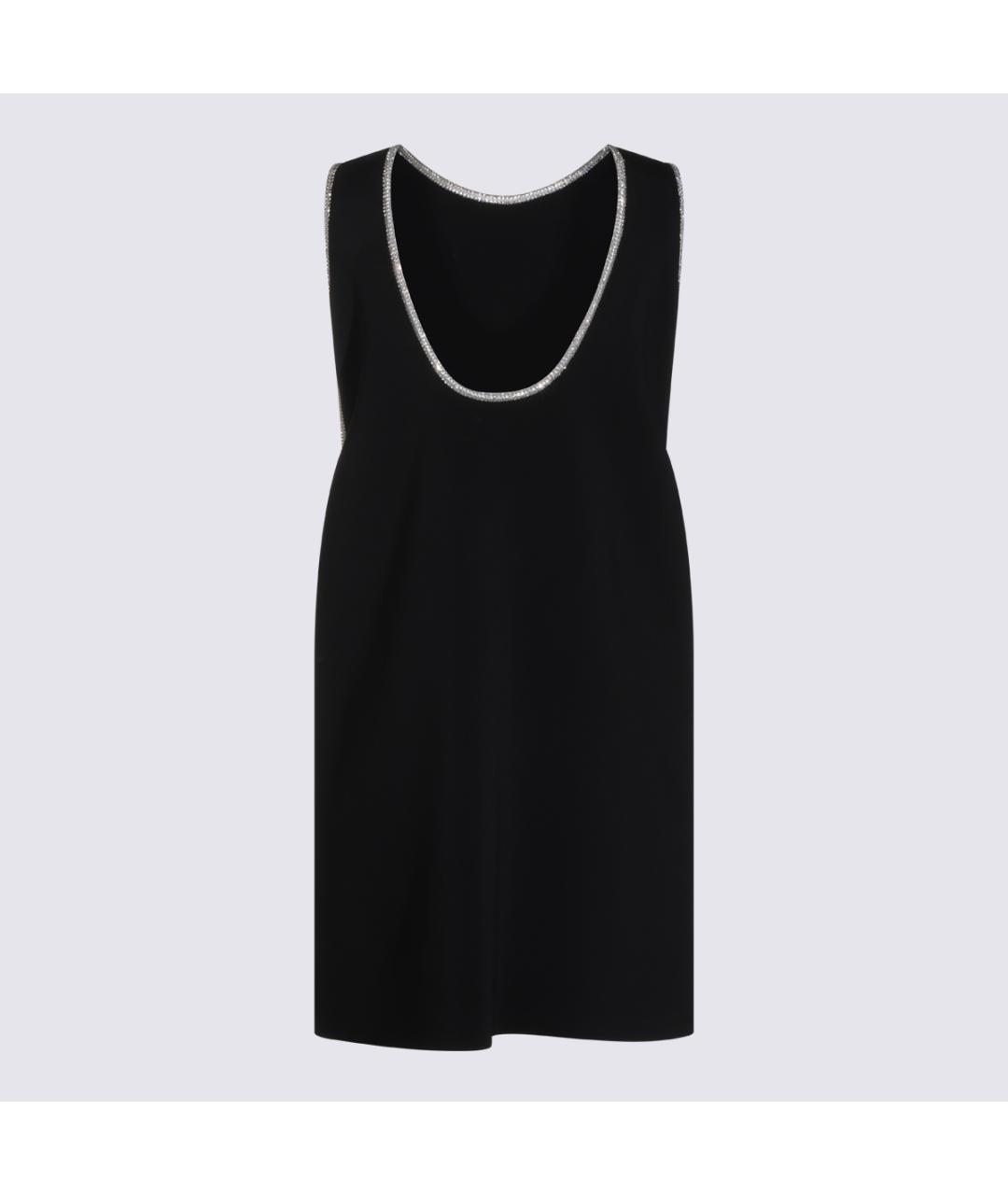SPORTMAX Черное вискозное повседневное платье, фото 2
