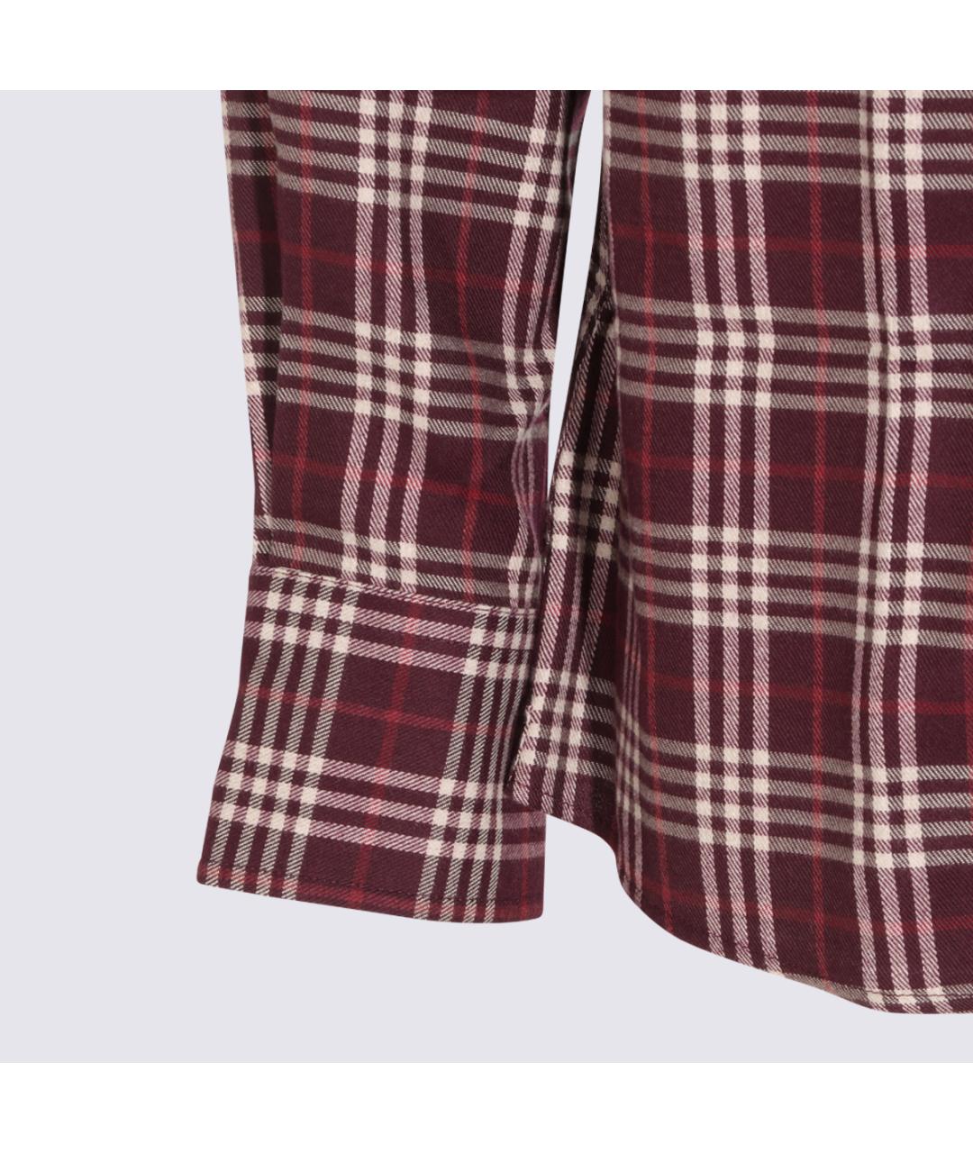 BRUNELLO CUCINELLI Фиолетовая хлопковая кэжуал рубашка, фото 4