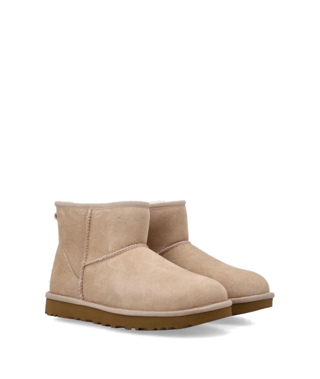 UGG Бежевые замшевые ботинки, фото 3