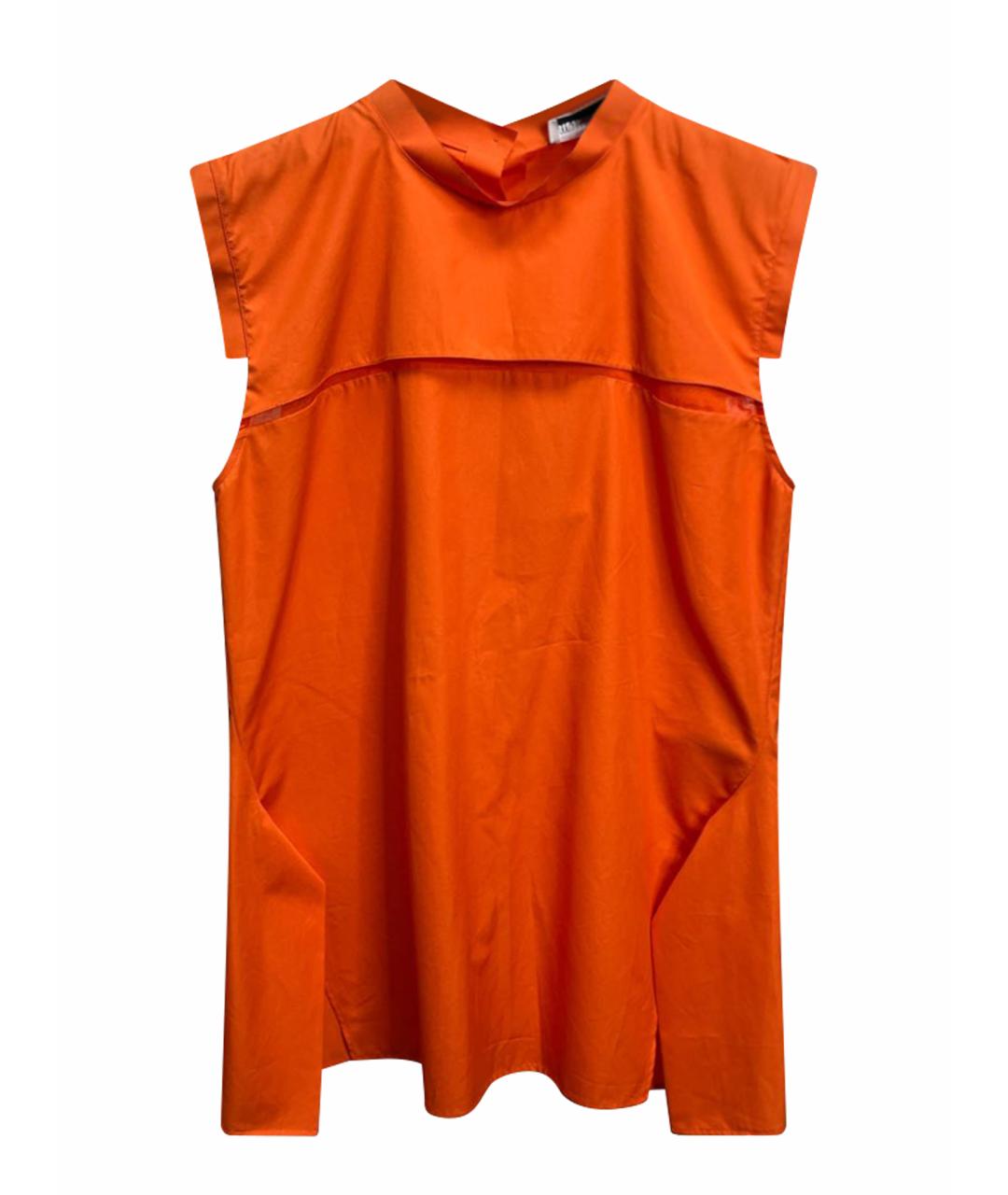 JIL SANDER Оранжевая хлопковая блузы, фото 1