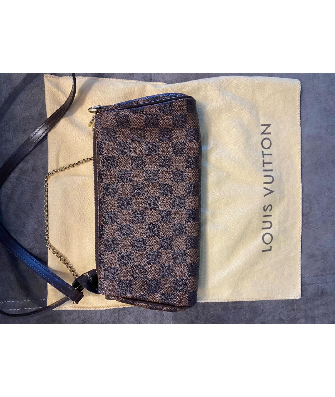 LOUIS VUITTON Коричневая сумка через плечо из канвы, фото 4