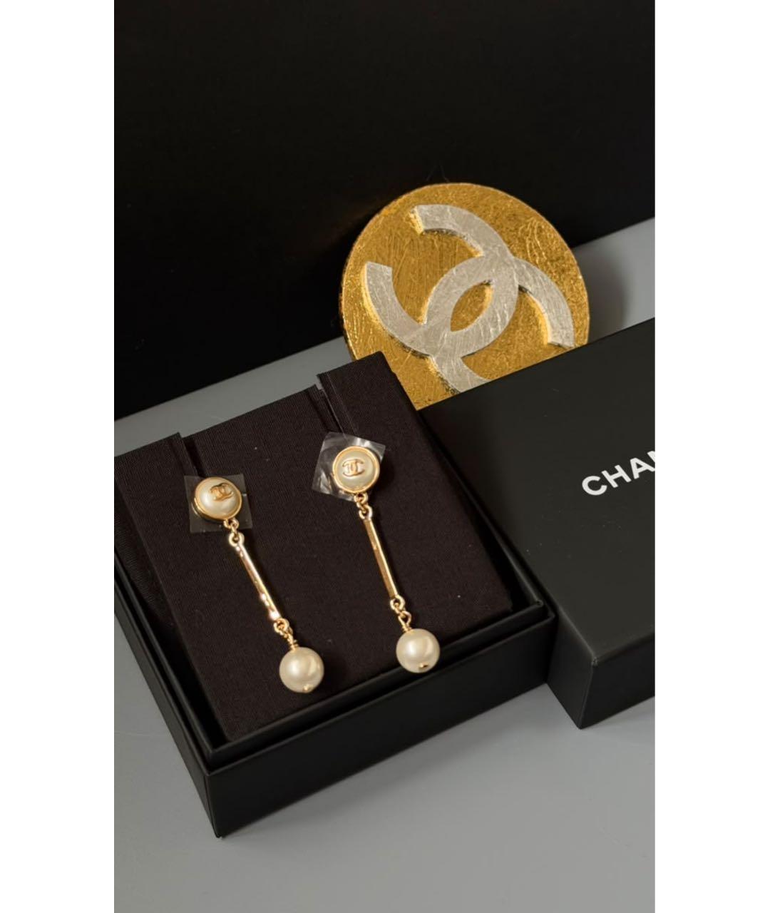 CHANEL Золотые серьги, фото 2