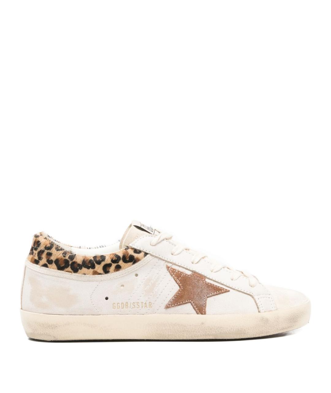GOLDEN GOOSE Белые кожаные кеды, фото 1
