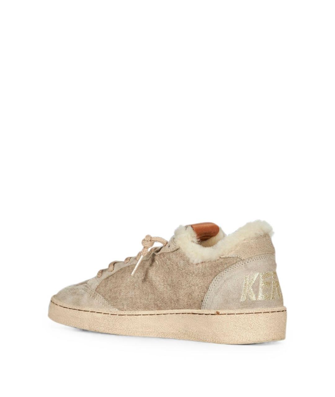GOLDEN GOOSE Бежевые текстильные кеды, фото 2