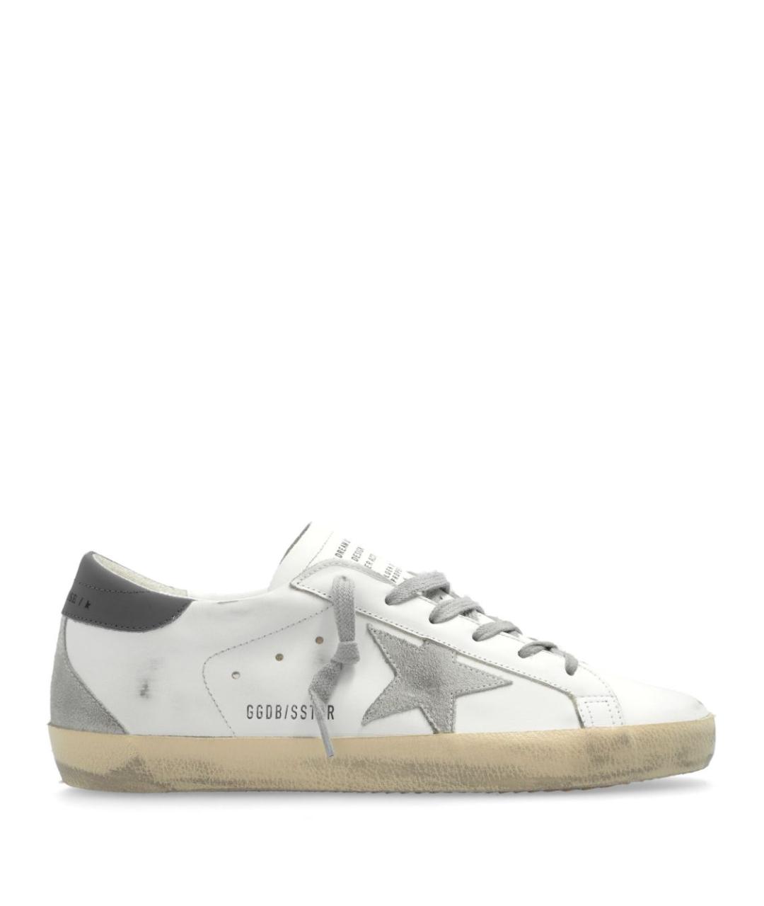 GOLDEN GOOSE Белые кожаные кеды, фото 1