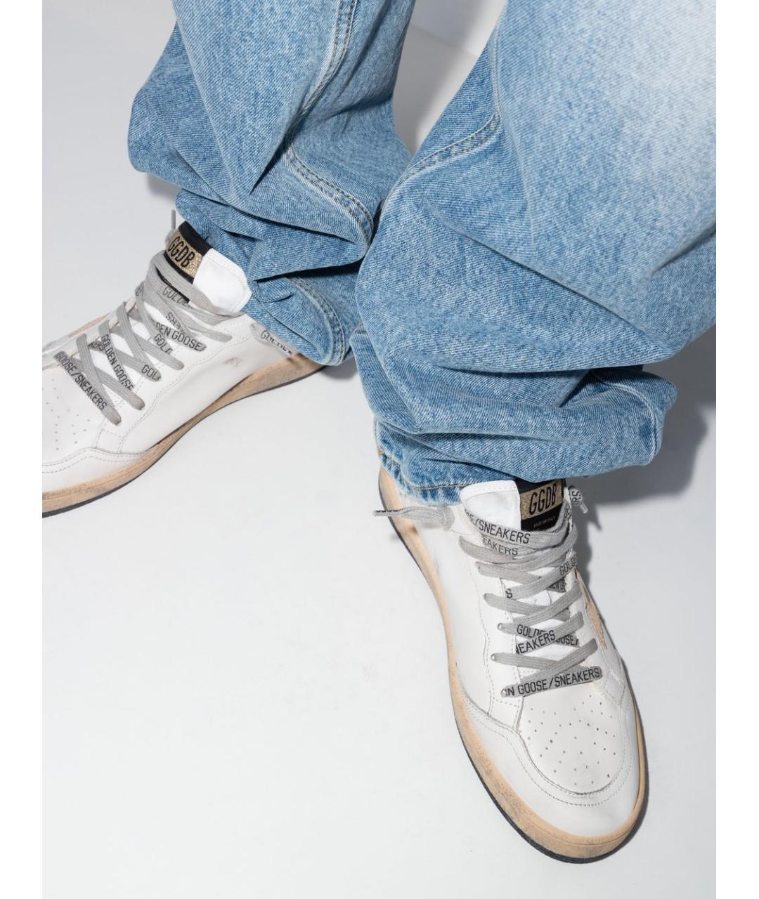 GOLDEN GOOSE Белые кожаные кеды, фото 3