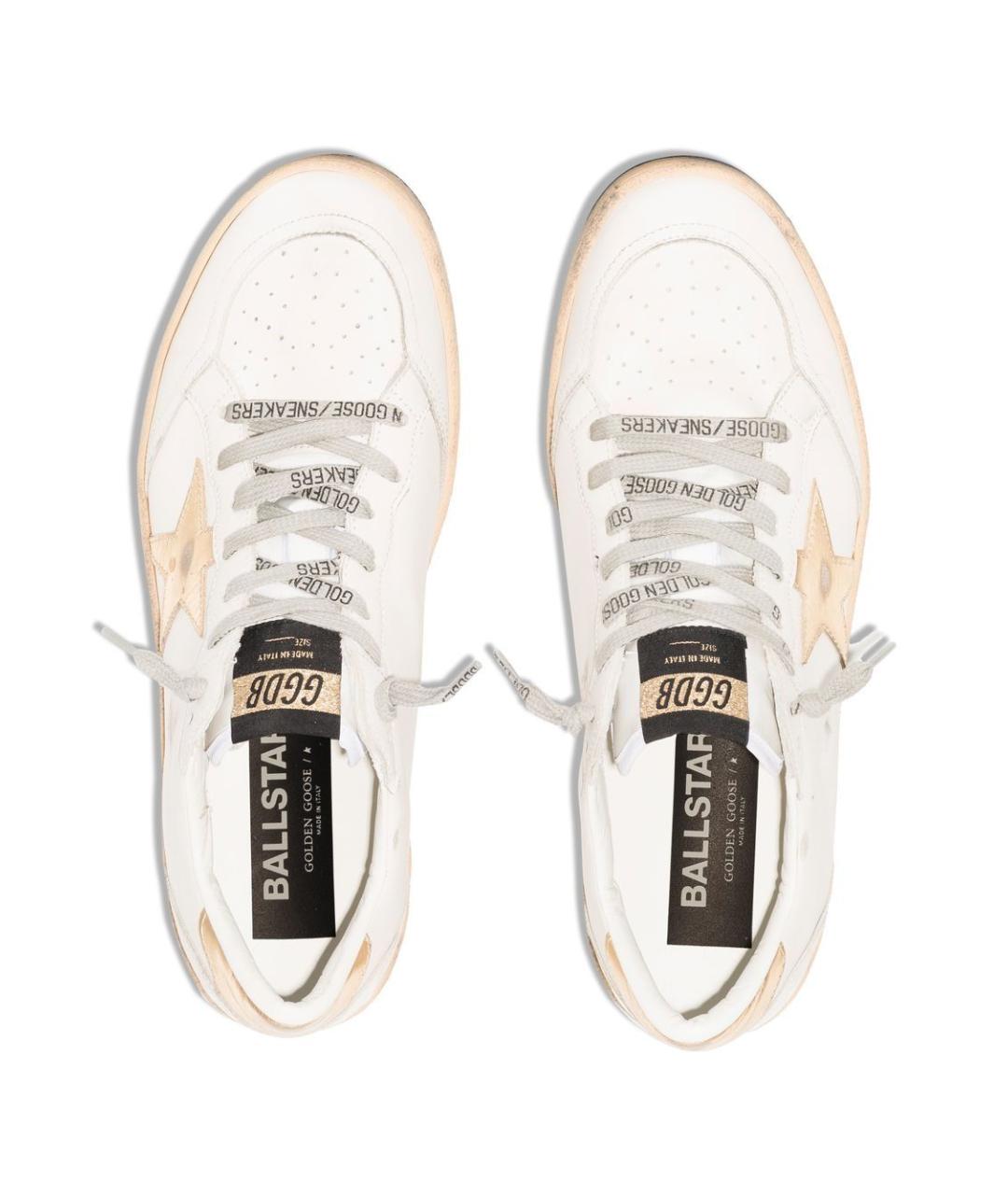 GOLDEN GOOSE Белые кожаные кеды, фото 4