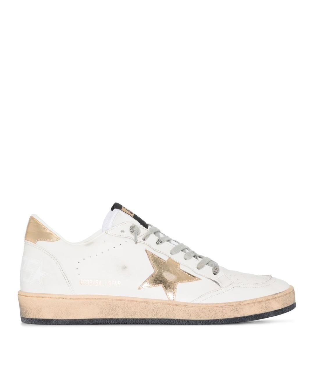 GOLDEN GOOSE Белые кожаные кеды, фото 1