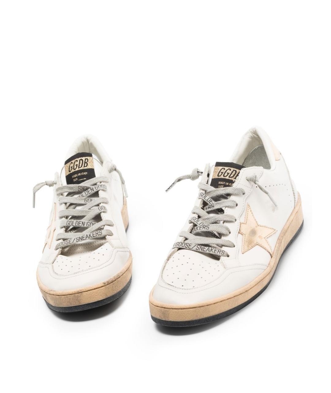 GOLDEN GOOSE Белые кожаные кеды, фото 2
