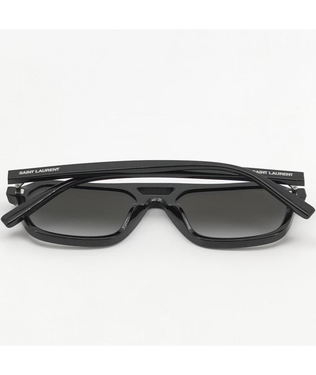 SAINT LAURENT Черные пластиковые солнцезащитные очки, фото 3