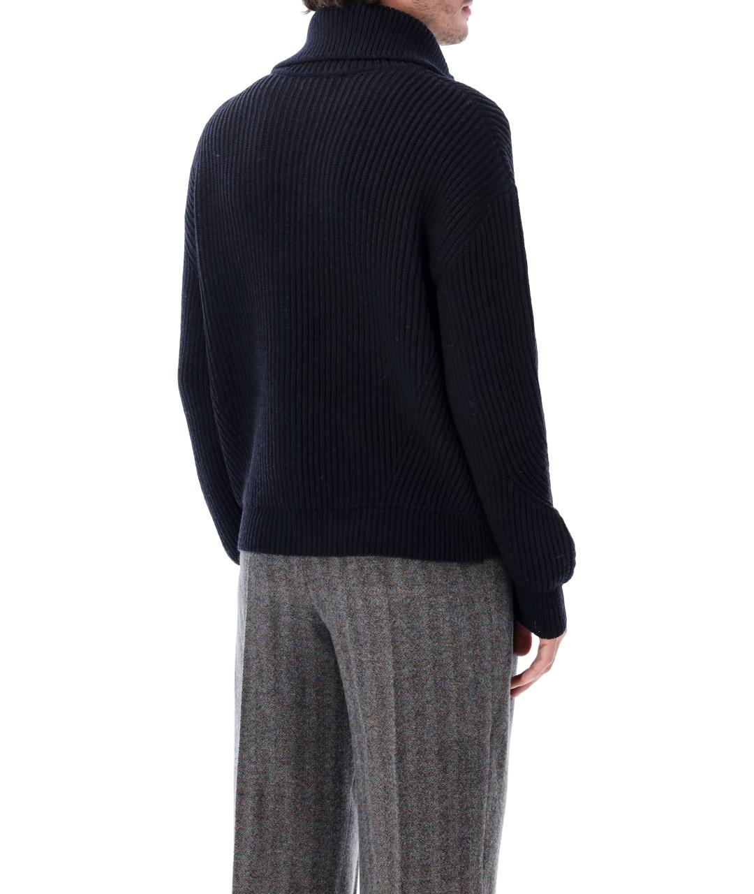 DRIES VAN NOTEN Синий шерстяной джемпер / свитер, фото 2