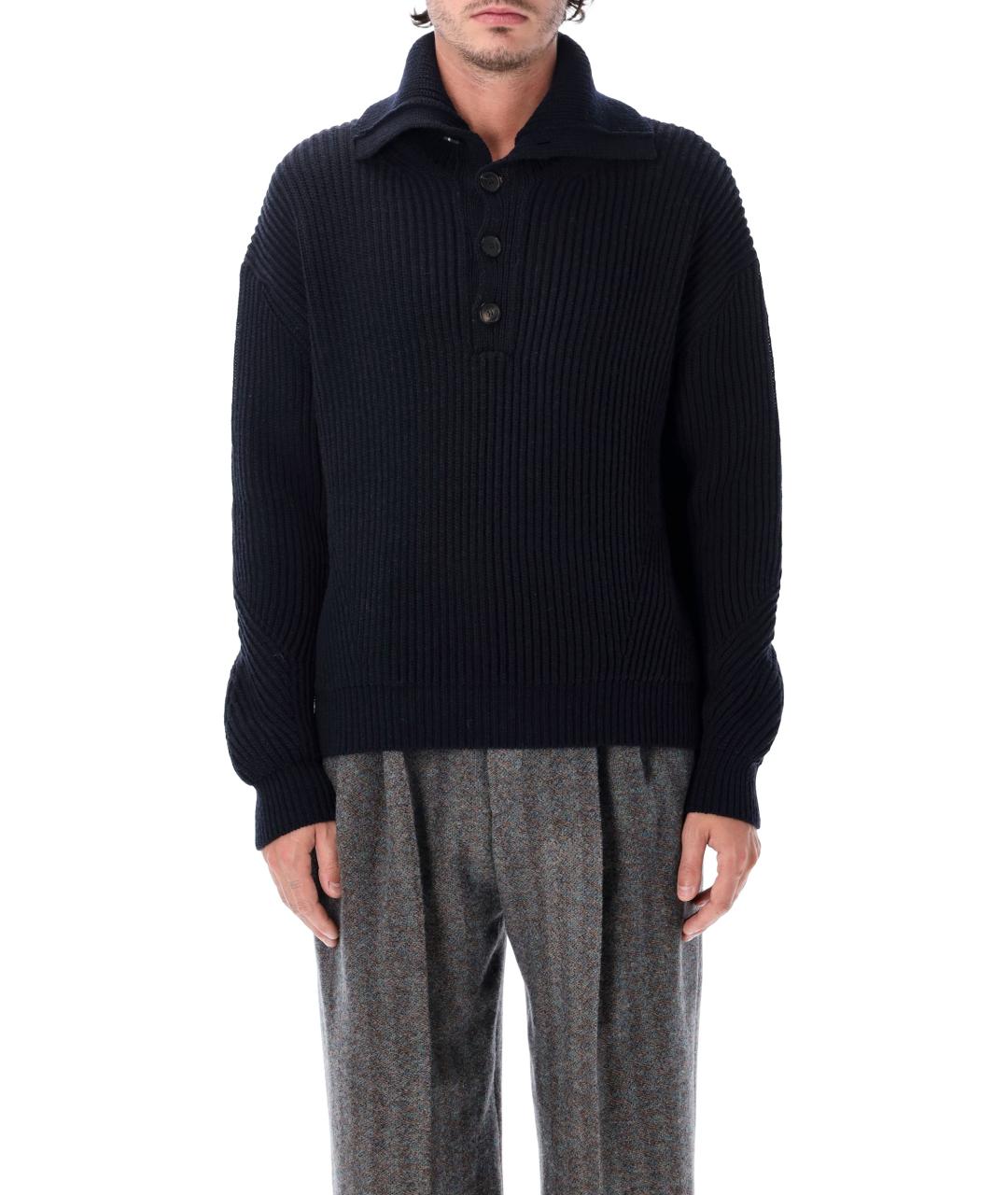 DRIES VAN NOTEN Синий шерстяной джемпер / свитер, фото 1