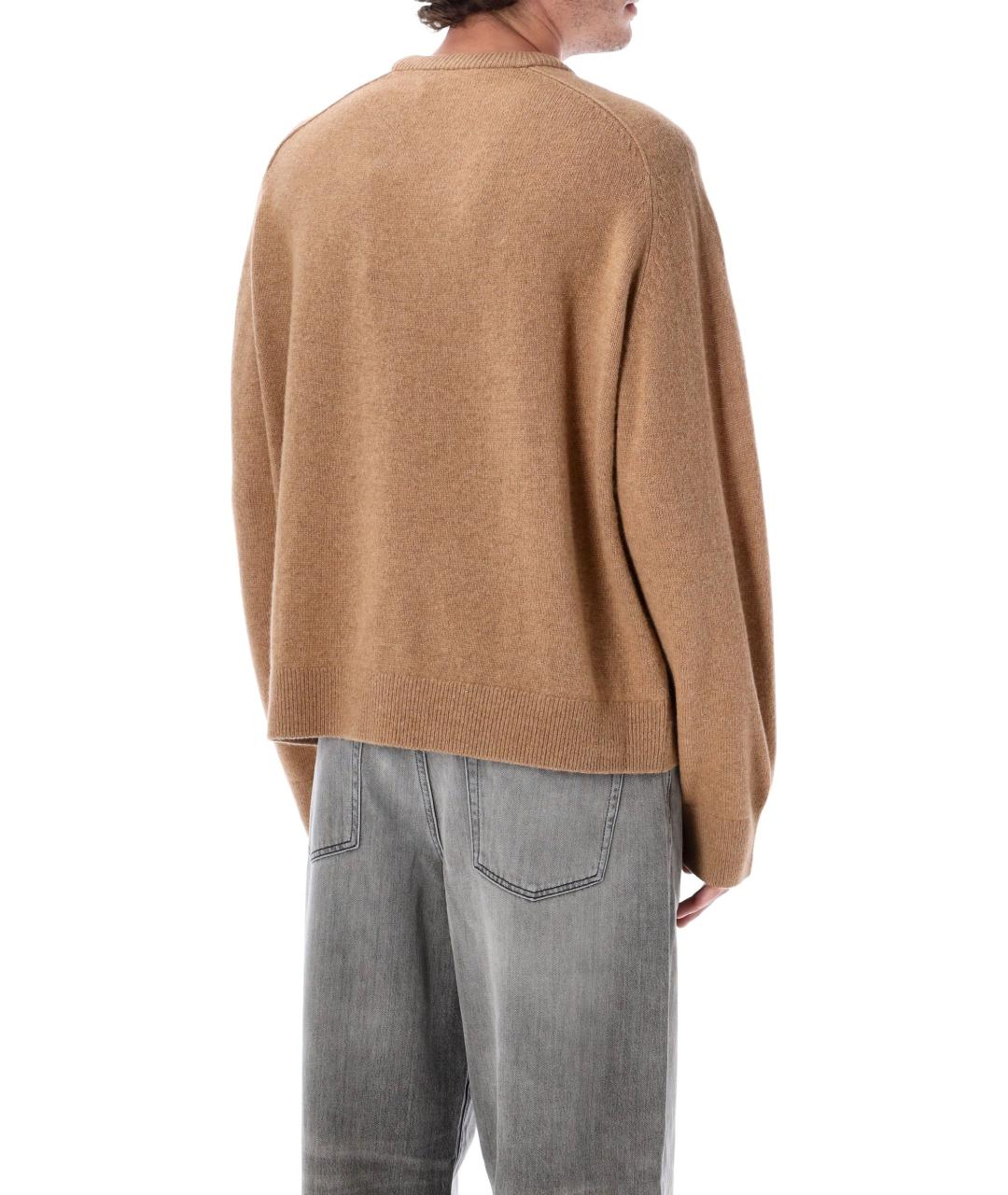ACNE STUDIOS Бежевый шерстяной джемпер / свитер, фото 3