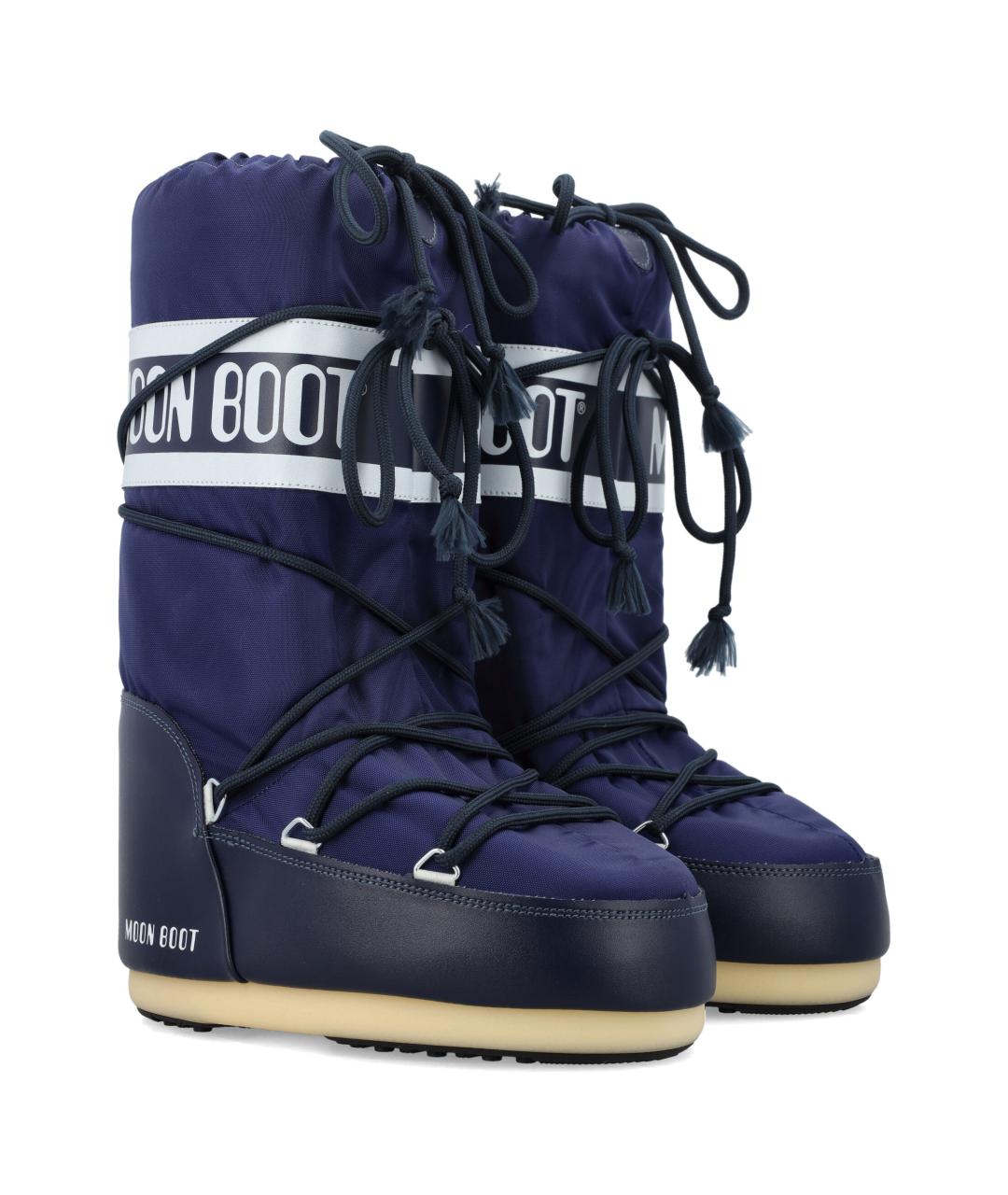 MOON BOOT Синие синтетические высокие ботинки, фото 6